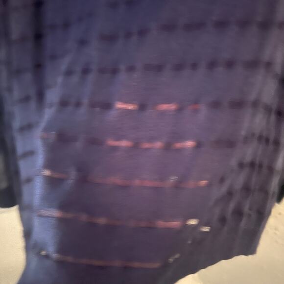 NWOT Lane Bryant Women's Long Sleeve Sweater Shirt 22/24 Navy Blue Sheer Layer - Picture 4 of 6